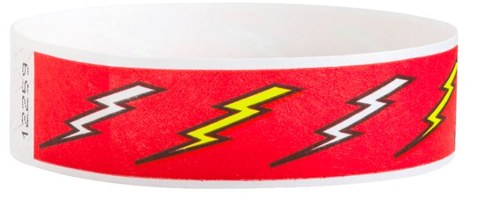 Tyvek 3/4" Lightning Wristband - Box of 250 main image